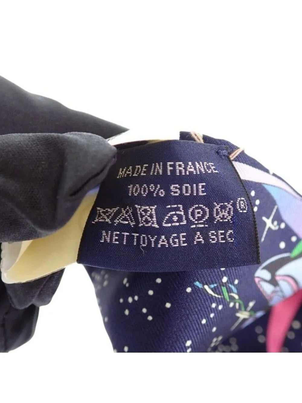 Hermes Twilly Space Scarf Silk Navy Marine Rose